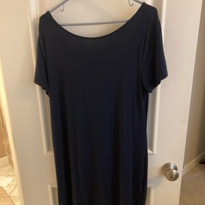 Navy shift dress